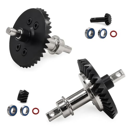 Metal Straight Axle Gear Gear RC Upgraded Parts for TRAXXAS 1/10 Slash 4WD Rustler Stampede XO-01 RC Car (Front + Rear Gear Set) von Caruner