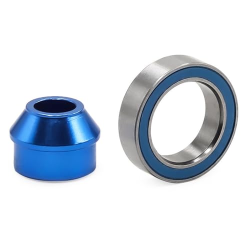 Metalllager-Adapter und 10 x 15 x 4 mm Kugellager 6893X RC verbesserte Teile für TRAXXAS Slash 4x4 RC Auto (blau) von Caruner