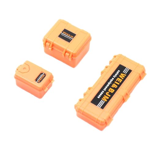 Plastic RC Car Simulation Decoration Luggage Box Tool Box Openable for AXIAL SCX24 RC Car (Orange) von Caruner