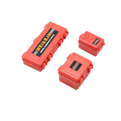 Plastic RC Car Simulation Decoration Luggage Box Tool Box Openable for AXIAL SCX24 RC Car (Red) von Caruner
