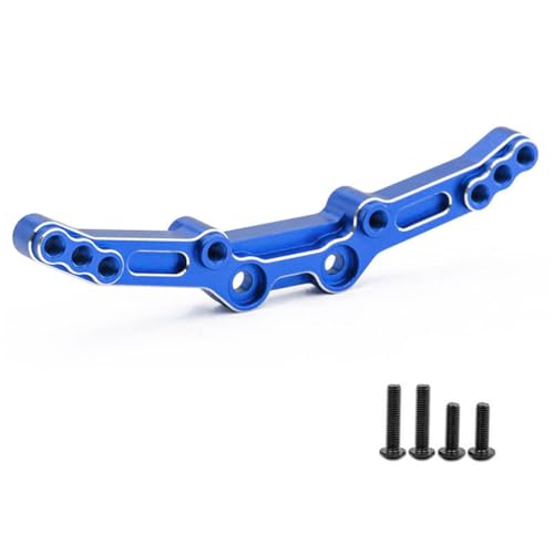 Stoßdämpfer-Turm aus Aluminium #10539 RC verbesserte Teile für TRAXXAS 1/10 4-TEC Drift Ford Mustang Hinterradantrieb ON-Road Drift RC CAR-105237-4 (blau) von Caruner