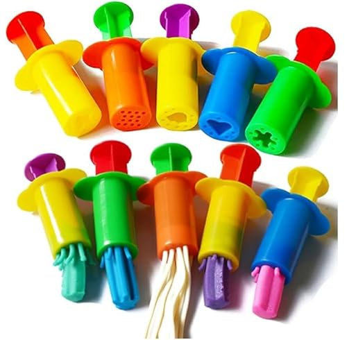 Carykon Teig-Extruder-Set, verschiedene Designs, 10 Stück, 5 Muster – zufällige Farben Carykon Teig-Extruder-Set, verschiedene Designs, 10 Stück, 5 Muster – zufällige Farben von Carykon