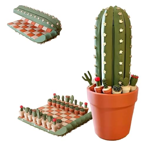 Schachspiel, aufrollbar, Kaktusform, Reiseschachbrett in Kaktusform, 3D-Druck, Kaktus-Schachbrett, handgeschnitzt, Geschenk für Schachliebhaber/Pflanzen Schachspiel, aufrollbar, Kaktusform, Reiseschachbrett in Kaktusform, 3D-Druck, Kaktus-Schachbrett, handgeschnitzt, Geschenk für Schachliebhaber/Pflanzen von Carziyer