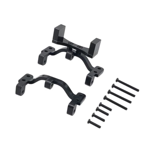 Metall Zugstange Servo Mount Set Ersatz Hohe Festigkeit 1/16 Scale RC Auto Zubehör Feste Halterung für B24 C34 B14 C24 - Schwarz von CasaNexa