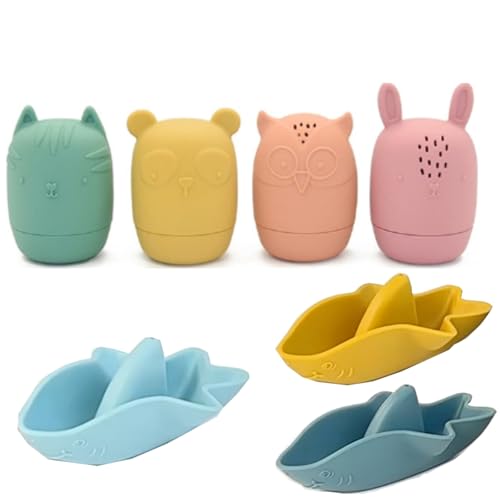 Casbomy 7 Stück Badewannenspielzeug, Badespielzeug Baby Silikon Badetiere Badewanne Badewal Wasserspielzeug, Spritztiere Weihnachten Geschenke für Babys Kleinkinder Unisex Casbomy 7 Stück Badewannenspielzeug, Badespielzeug Baby Silikon Badetiere Badewanne Badewal Wasserspielzeug, Spritztiere Weihnachten Geschenke für Babys Kleinkinder Unisex von Casbomy