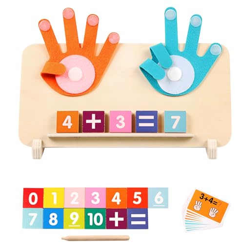 Montessori Lernspiel ab 4 5 6 Jahre, Mathe Zählspielzeug Montessori Spielzeug ab 3 Jahre, Number Blocks Stift Vorschule Spiele, Besitzt Pädagogisch Wertvoll Lernspiele, Kinder Rechnen Lernen Geschenk von Casbomy