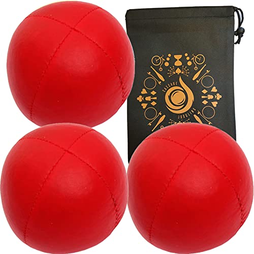 Pro Cascade XL Jonglierbälle, 180 g, groß, hochwertige Thud-Sitzsäcke und Tasche, 3 Stück, Rot Pro Cascade XL Jonglierbälle, 180 g, groß, hochwertige Thud-Sitzsäcke und Tasche, 3 Stück, Rot von Cascade Juggling