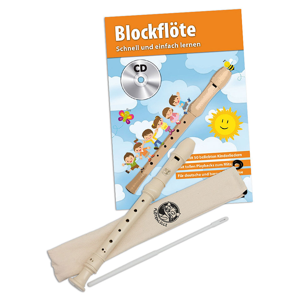 Cascha Recorder-Set, barock finger style Sopran-Blockflöte von Cascha