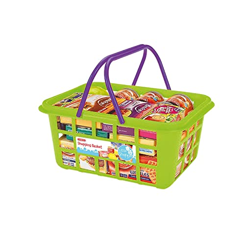 Casdon Shopping Basket, Colourful Toy Shopping Basket for Children Aged 3+, Comes with Miniature Versions of Popular Branded Foods! von Casdon