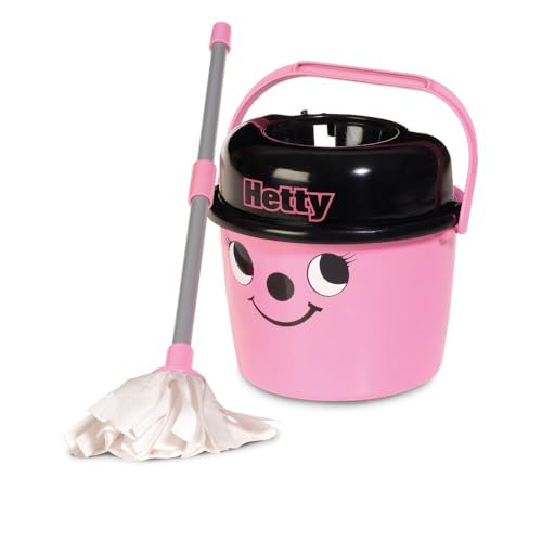 Casdon Hetty Mop & Bucket, Branded Toy Cleaning Set for Children Aged 3+, Features Hetty’s Cute Face for Lots of Cleaning Fun!, Pink, 15 x 19.1 x 17.9 cm von Casdon