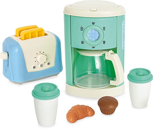 Casdon Set für Frühstück zum Mitnehmen | Spielzeug-Kaffeemaschine & Toaster für Kinder ab 3 Jahre | Inklusive Pop-Up-Toast! von Casdon