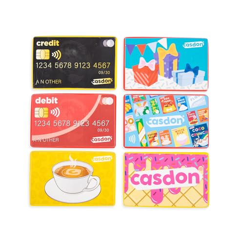 Casdon Spielzeugkarten-Set, Realistische Kredit- und Geschenkkarten für fantasievolles Spielen, Für Kinder ab 3 Jahren, Lehrt den Umgang mit Geld Casdon Spielzeugkarten-Set, Realistische Kredit- und Geschenkkarten für fantasievolles Spielen, Für Kinder ab 3 Jahren, Lehrt den Umgang mit Geld von Casdon