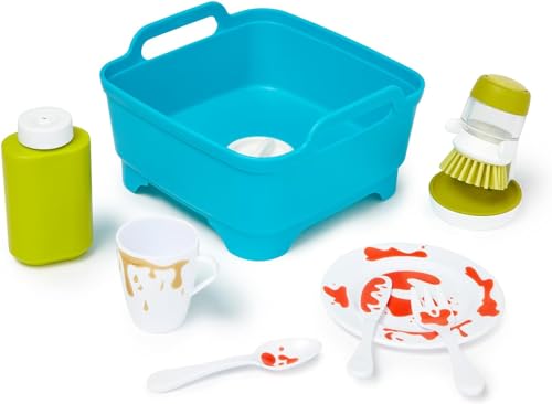 Joseph Joseph Wash & Scrub | Abwasch-Set für Kinder ab 3 Jahren | Enthält farbwechselndes Besteck und Geschirr für realistisches Spielen! von Casdon