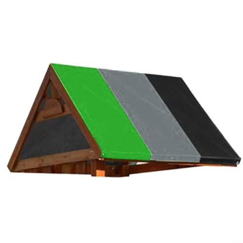 CashMuch Schaukel-Set, Schattenabdeckung, Oxford-Stoff, wasserdichter Schutz, Baldachin für Kinder, Outdoor-Spielplatzausrüstung, geeignet für Outdoor-Spielen (schwarz und grün) von CashMuch