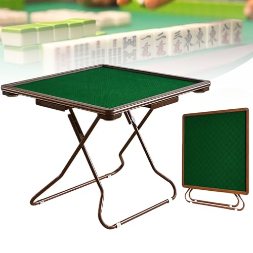 Mahjong-Tisch, multifunktionaler Kartentisch, klappbar, quadratisch, mit 4 Getränkehaltern und 4 Schubladen für 4 Personen, tragbarer Desktop-Majiang-Tisch für Pokerkarten, Mahjong, Brettspiele von Cashwise