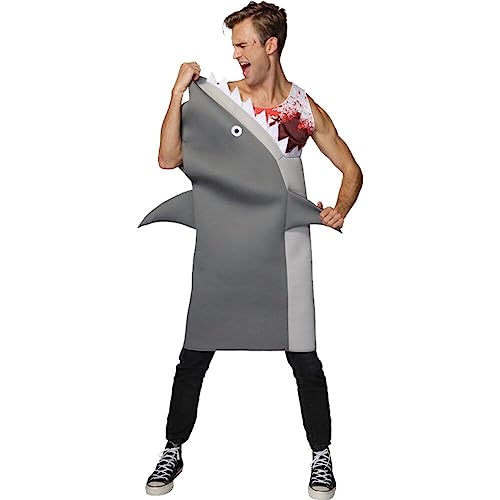 Haifischkostüm Dress -up Haifisch Angriff Herrenkostüm Kostüm Halloween Cosplay Kostüme Für Erwachsene von Casiler