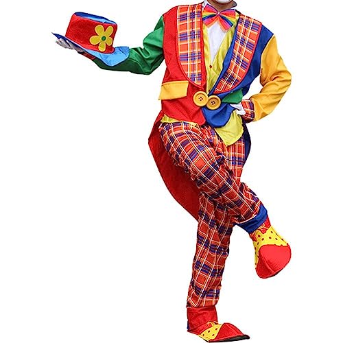 Herren Clown Circus Carnival Kostüm Kostüm Halloween Funny Circus Clown Cosplay Kostüme Für Männer Frauen von Casiler