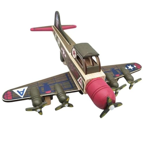 Vintage Flugzeugdekor Holz Simulierte Kampfflugzeuge Modell Retro Flugzeughandwerk Sammler -Ornamente Für Wohnzimmerstudienraum von Casiler