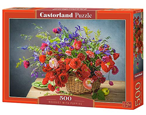 Castorland B-53506 500 Teile Puzzle (Bouquet with Poppies/35 x 25 x 5 cm) von Castorland