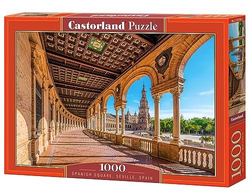CASTORLAND 1000 Teile Puzzles, Spanischer Platz, Sevilla, Spanien, Andalusien, Denkmalpuzzle, Erwachsenenpuzzle, Castorland C-105106-2 von Castorland