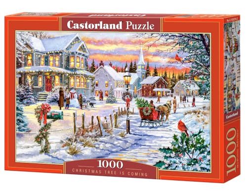 CASTORLAND 1000 Teile Puzzles Weihnachtsbaum kommt Winterszene Vintage Puzzles Erwachsene Puzzle Castorland C-105274-2 von Castorland