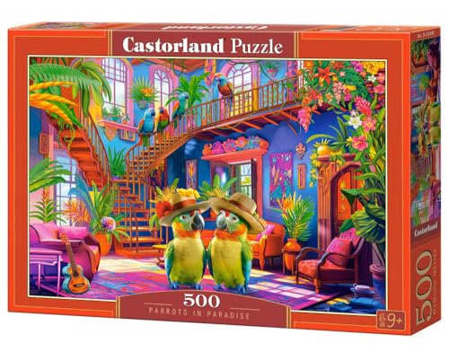 CASTORLAND 500 Teile Puzzles, Papageien im Paradies, tropisches Interieur, bunte Puzzles, Tierpuzzles, Erwachsenenpuzzle, Castorland B-53995 von Castorland