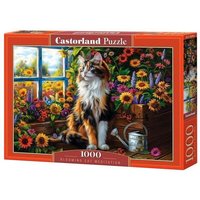 Castorland 1000 Piece Jigsaw Puzzles, Blooming Cat Meditation, Cat Puzzle, Flower Scennery, Charming View, Adult Puzzle, Castorland C-105342-2 von Castorland