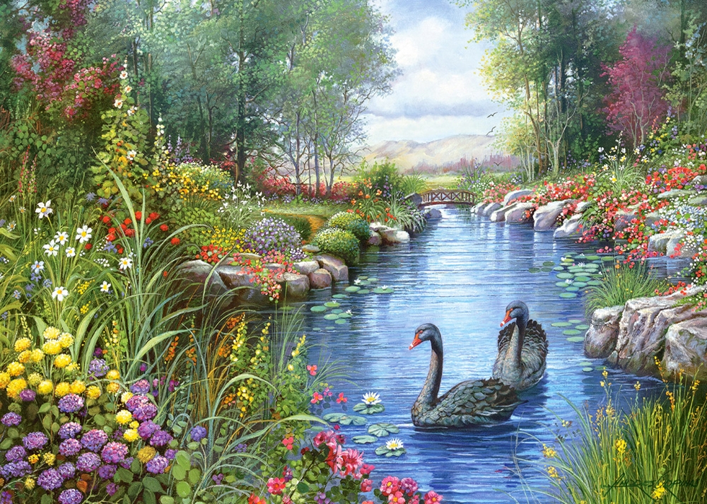 Castorland Andres Orpinas: Schwarze Schwäne 1500 Teile Puzzle Castorland-151042 Castorland Andres Orpinas: Schwarze Schwäne 1500 Teile Puzzle Castorland-151042 von Castorland