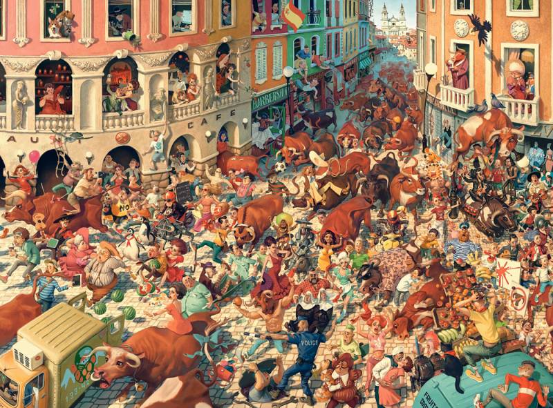 Castorland Art Collection - Bull Run in Pampeluna 3000 Teile Puzzle Castorland-300648 von Castorland