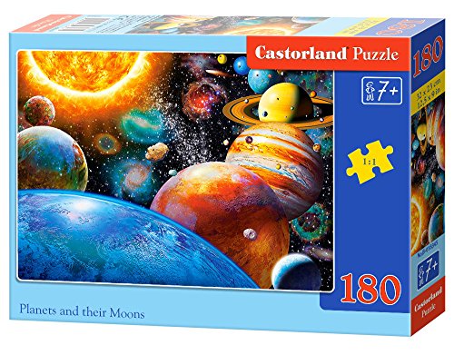 Castorland B-018345 Planets and Their Moons Puzzle, 180 Teile, bunt von Castorland