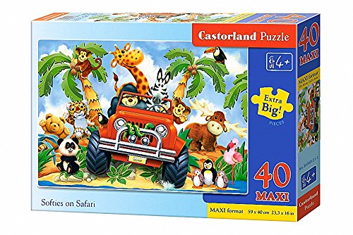 Castorland B-040131-1 - Softies on Safari, Puzzle 40 Teile maxi von Castorland