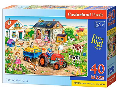 Castorland B-040193-1 Life on The Farm Puzzle, 40 Teile Maxi, bunt von Castorland