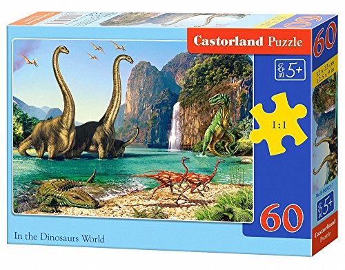 Castorland B-06922-1 Puzzle In The Dinosaurus World, 60 Teile, bunt von Castorland