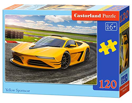Castorland B-13500-1 Yellow Sportscar, 120 Teile Puzzle, bunt von Castorland