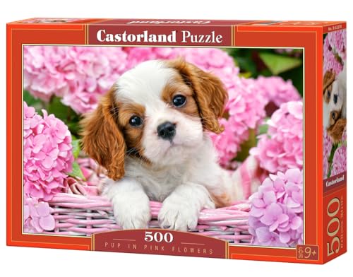 Castorland B-52233-2 - Pup Flowers, Puzzle 500 Teile, pink von Castorland