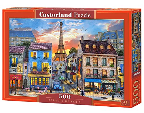 Castorland B-52684 Streets of Paris, Puzzle 500 Teile, bunt, 35 x 25 x 5 cm von Castorland