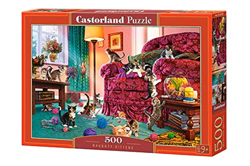 Castorland B-53254 B-53254-Naughty Kittens Puzzle 500 Teile, Bunt, 35 x 25 x 5 cm von Castorland
