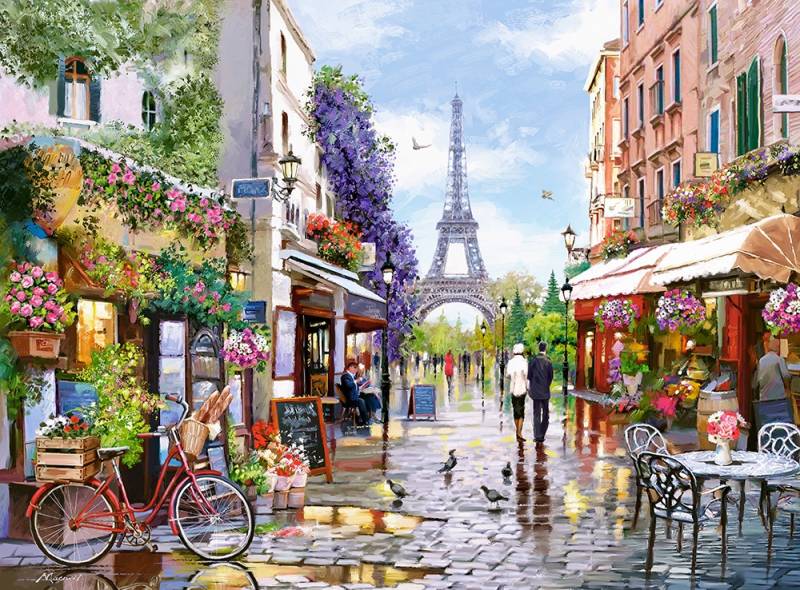 Castorland Blühende, Paris 3000 Teile Puzzle Castorland-300525 von Castorland