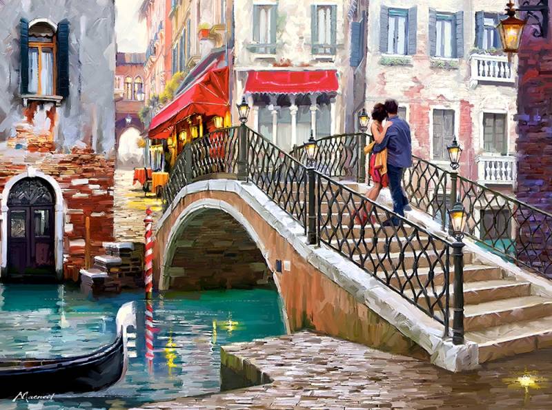 Castorland Brücke in Venedig 2000 Teile Puzzle Castorland-200559 von Castorland