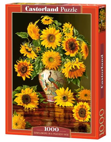 Castorland C-103843 Sunflowers in a Peacock Vase, 1000 Teile Puzzle, Bunt von Castorland