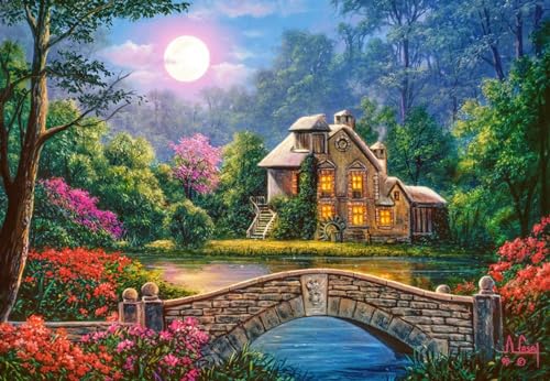 Castorland C-104208-2 Cottage in The Moon Garden, 1000Te Puzzle, bunt Castorland C-104208-2 Cottage in The Moon Garden, 1000Te Puzzle, bunt von Castorland