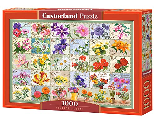 Castorland C-104338-2 Vintage Floral 1000 Teile Puzzle, Bunt von Castorland