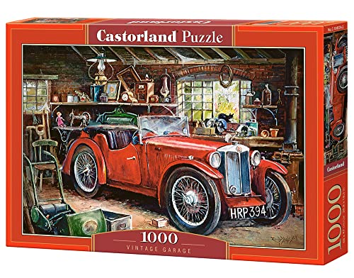 Castorland C-104574-2 Vintage Garage-1000 Pieces Puzzle, Bunt, 1000 von Castorland