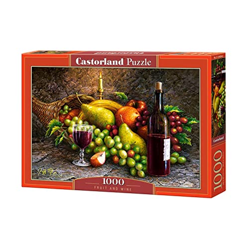 Castorland C-104604-2 Fruit and Wine-1000 Pieces Puzzle, Bunt, 1000 von Castorland