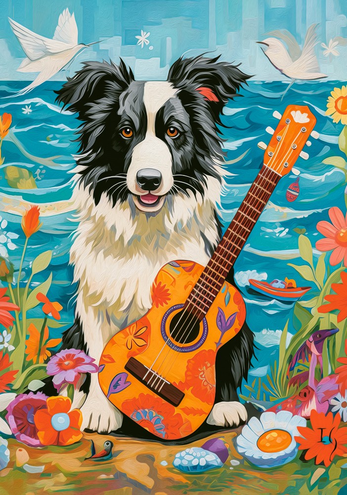 Castorland Collie, Gitarre und Meer 500 Teile Puzzle Castorland-54008 Castorland Collie, Gitarre und Meer 500 Teile Puzzle Castorland-54008 von Castorland
