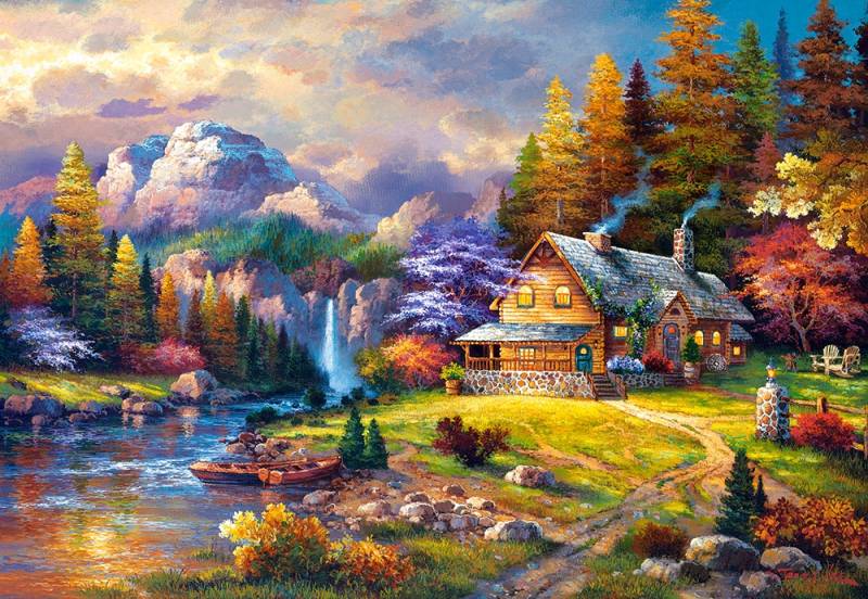 Castorland Hütte Bergversteck 1500 Teile Puzzle Castorland-151462 von Castorland