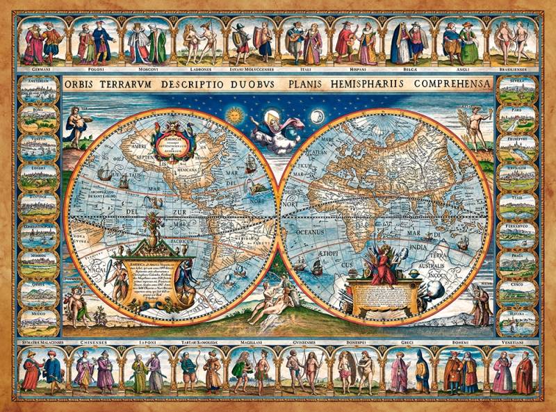 Castorland Die Weltkarte, 1639 2000 Teile Puzzle Castorland-200733 von Castorland
