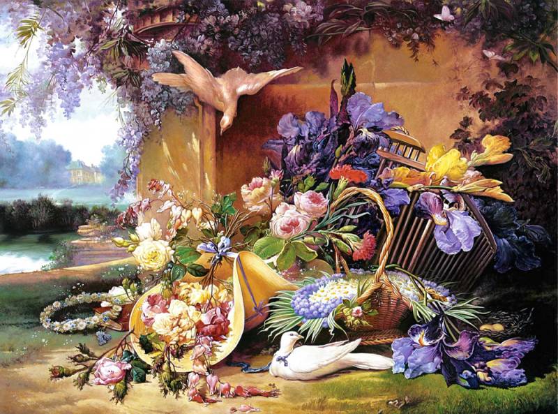 Castorland Elegantes Stillleben mit Blumen 2000 Teile Puzzle Castorland-200276 von Castorland