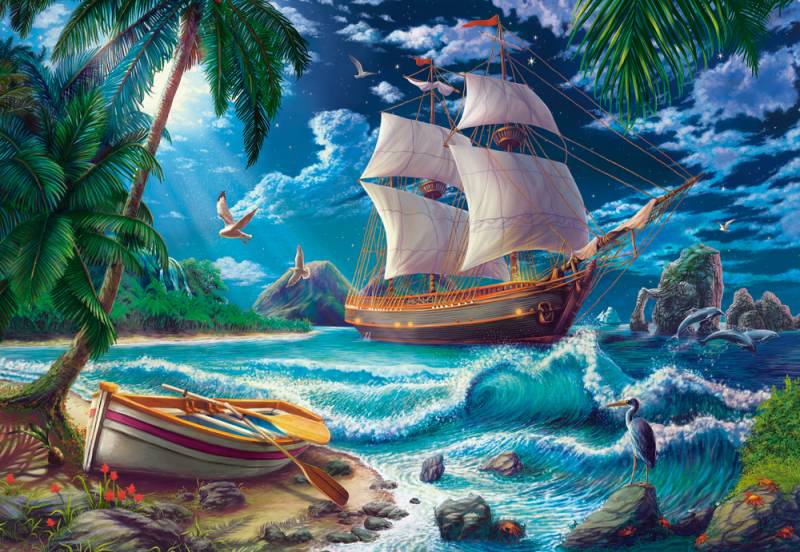 Castorland Erste Nacht auf Neuland 1500 Teile Puzzle Castorland-152070 von Castorland