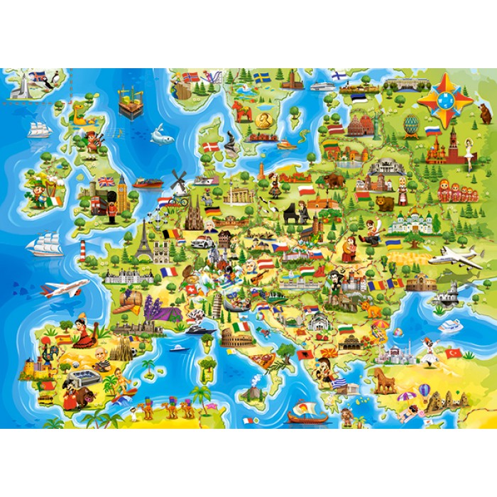 Castorland - Europakarte - 100 Teile von Castorland